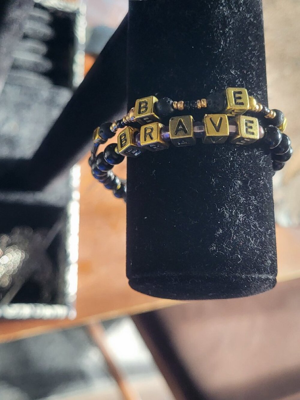 2 pc beaded affirmation bracelets